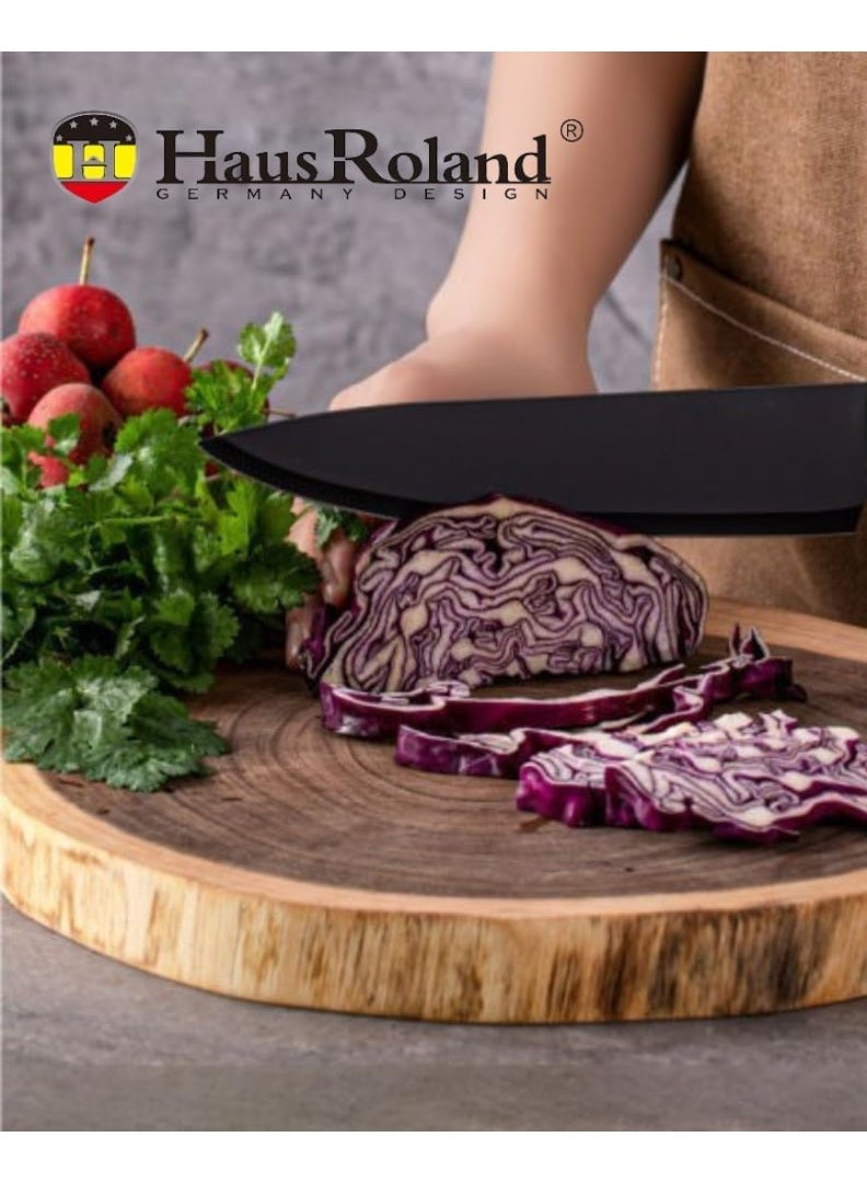 هوسرولاند مجموعة أدوات المطبخ والسكاكين من هاوس رولاند، 16 قطعة، أقفال من الفولاذ المقاوم للصدأ مع حامل أواني، منظم أدوات المطبخ، حامل سكاكين، مقص ولوحة تقطيع، مجموعة تخييم - Image 3